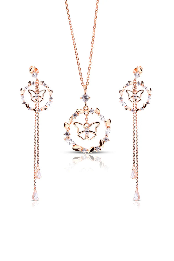 Fiorielle Pendant and Earrings Set