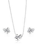 Amélise Silver Pendant and Earrings Set