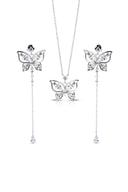 Flitara Silver Pendant and Earrings Set