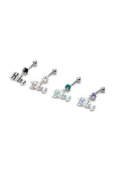 Glitter Baby Belly Button Ring