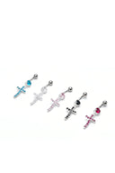 Radiant Cross Belly Button Ring