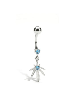 Celestial Leaf Belly Button Ring