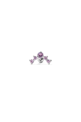 Aurora Glow Silver Ear Piercing