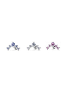 Aurora Glow Silver Ear Piercing