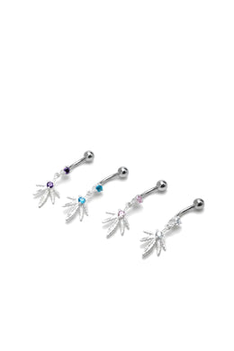Celestial Leaf Belly Button Ring