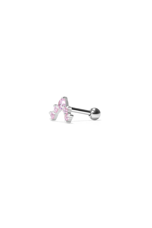 Aurora Glow Silver Ear Piercing