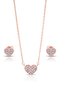 Amorella Silver Pendant and Earrings Set