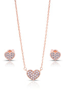 Amorella Silver Pendant and Earrings Set
