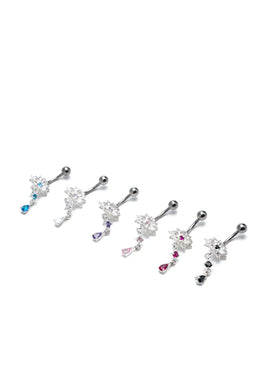 Floral Symphony Belly Button Ring