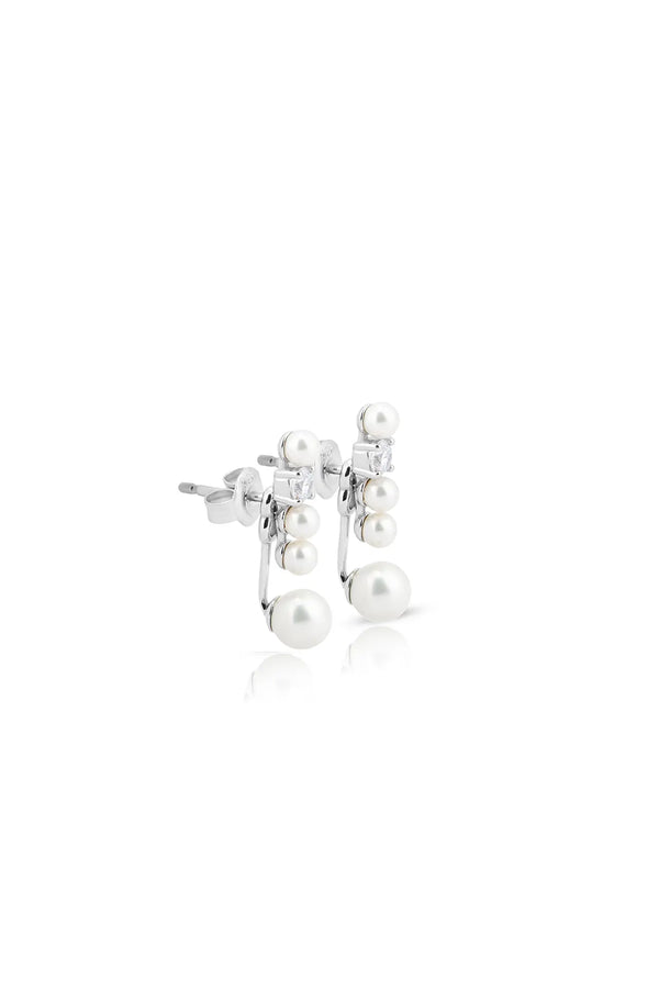 Pearline Silver Pendant and Earrings Set