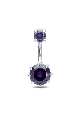 Solitaire Glow Belly Button Ring