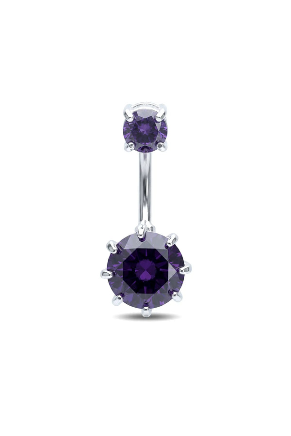 Solitaire Glow Belly Button Ring