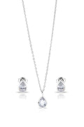 Calyra Silver Pendant and Earrings Set