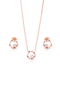Clarionne Silver Pendant and Earrings Set