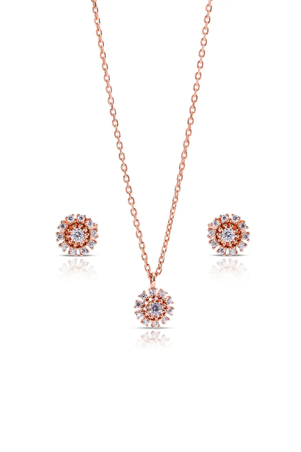 Florine Pendant and Earrings Set
