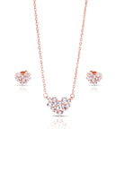 Florisse Silver Pendant and Earrings Set