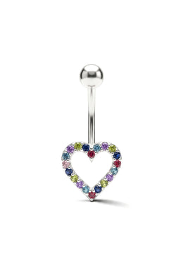 Crystal Frame Belly Button Ring