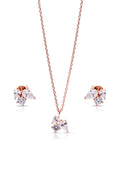 Mirabelle Silver Pendant and Earrings Set