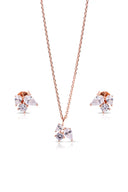 Mirabelle Silver Pendant and Earrings Set