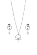 Rosara Silver Pendant and Earrings Set