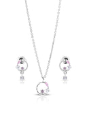 Rosara Silver Pendant and Earrings Set