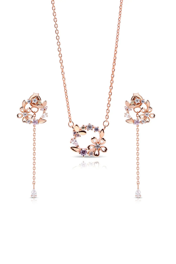 Coralie Pendant and Earrings Set