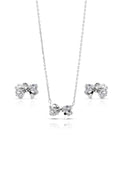 Miréa Silver Pendant and Earrings Set