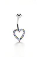 Crystal Frame Belly Button Ring