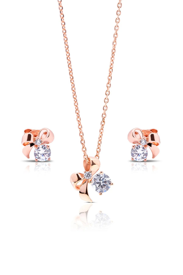 Seraphine Silver Pendant and Earrings Set