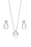 Mirelle Silver Pendant and Earrings Set