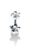 Silver Blossom Belly Button Ring