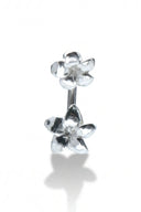 Silver Blossom Belly Button Ring