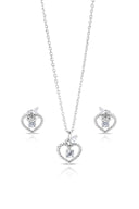 Corintha Silver Pendant and Earrings Set