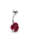 Scarlet Bloom Belly Button Ring