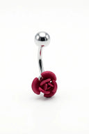 Scarlet Bloom Belly Button Ring