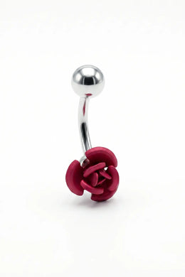 Scarlet Bloom Belly Button Ring