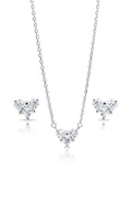 Stellise Silver Pendant and Earrings Set
