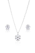 Avril Silver Pendant and Earrings Set