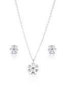 Avril Silver Pendant and Earrings Set