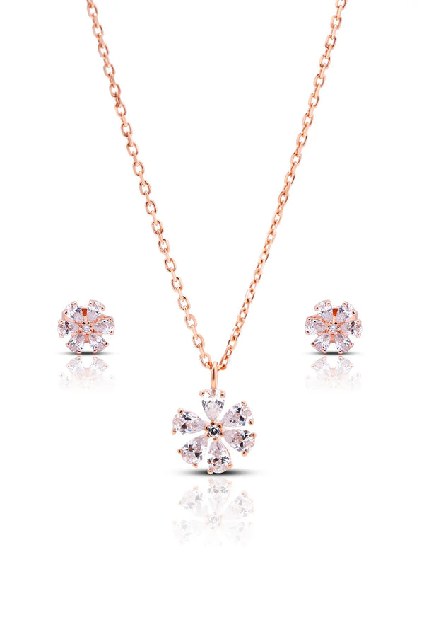 Petya Silver Pendant and Earrings Set