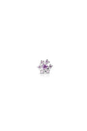 Frosted Bloom Silver Ear Piercing