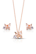 Elowyn Silver Pendant and Earrings Set