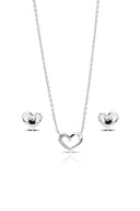 Luvelle Silver Pendant and Earrings Set