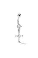 Divine Cross Belly Button Ring