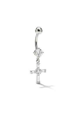 Divine Cross Belly Button Ring