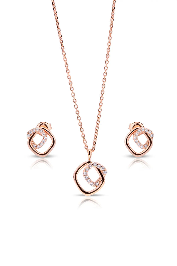 Elvira Silver Pendant and Earrings Set