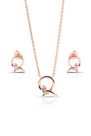 Noellea Silver Pendant and Earrings Set
