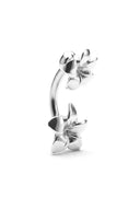 Silver Blossom Belly Button Ring