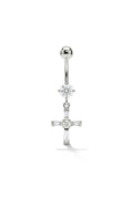 Divine Cross Belly Button Ring