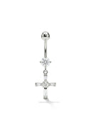 Divine Cross Belly Button Ring